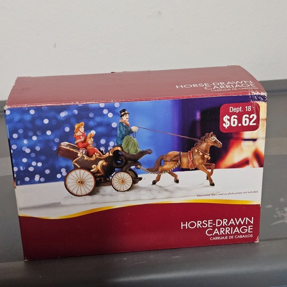 Lemax Other - Lemax Christmas Tree Wagon Village Collection Table Accents Horse Drawn Carriage